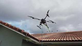 Lavado Drone Demo , Roof cleaning drone , soft washing drone at Scorpion Drones