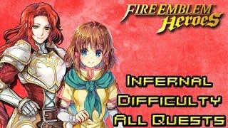 Fire Emblem Heroes (Bound Hero Battle | Titania & Mist | Infernal Difficulty All Quests)