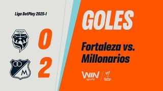 Fortaleza vs. Millonarios (goles) | Liga BetPlay Dimayor 2025-1 | Fecha 12