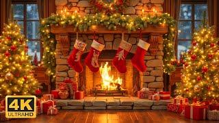 Cozy Christmas Eve by the Fireplace  Relaxing Holiday Ambience in 4K