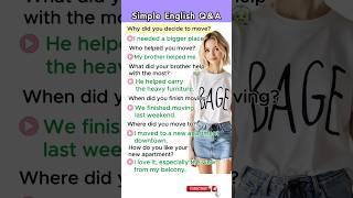  Simple English Q&A | Practice English | #shorts