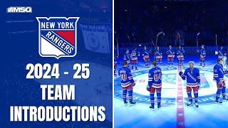 2024-25 New York Rangers Team Introductions | New York Rangers