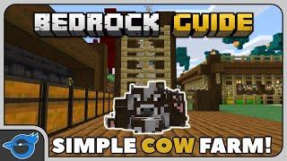 Simple and Compact COW FARM! | Bedrock Guide 055 | Survival Tutorial Lets Play