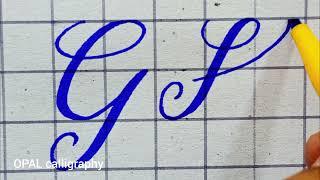 How to write English Calligraphy copper plate with cut marker Katib bold or 605 on graph paper.