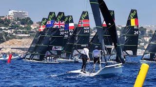 Paris 2024 Sailing Test Event - Last Trainings 49erFX & 49er