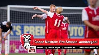 Conor Newton pre-season wondergoal, Rotherham United v Falkirk