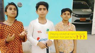 A Day spend at nani's house playing cricket with brother & sister
