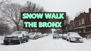 ASMR, SNOW WALK THE BRONX, NEW YORK CITY