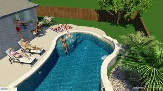 The Palalay pool - Designed by Zach Johnson - Cody Pools