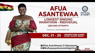 LIVE: DAY 1 Guinness World Records Longest Singing Marathon Individual with #afuaasantewaasingathonl