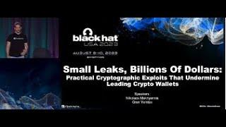 Small Leaks, Billions Of Dollars: Practical Cryptographic Exploits That Undermine Crypto Wallets