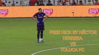 HOUSTON DYNAMO FC VS DEPORTIVO TOLUCA FC | Free kick by Héctor Herrera