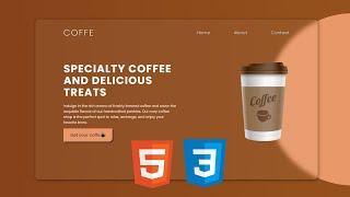 (PART 2) Coffee Landing Page Using HTML & CSS | WebDevWizard