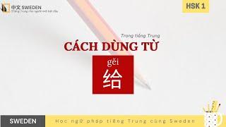 CÁCH DÙNG TỪ 给 [gei] trong tiếng Trung | Tự học ngữ pháp giáo trình Hán ngữ