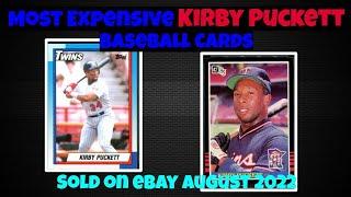 Kirby Puckett Most Expensive eBay Sales Baseball Cards - August 2022