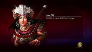 ROTK 13 - One Woman Army! Jiang Zhi vs. All of China! Part 1 Expert mode, No Alliance