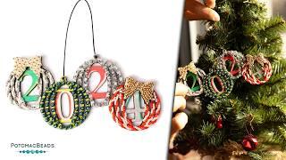 2024 Christmas Ornament - DIY Jewelry Making Tutorial by PotomacBeads