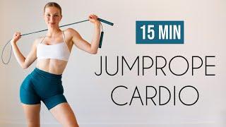 15 MIN JUMP ROPE HIIT (Full Body Cardio Workout)