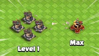 Level 1 Defense vs Max Defense! - Clash of Clans