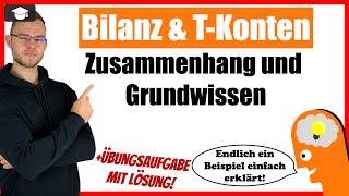 Bilanz T-Konten Erklärung mit Beispielen und Übungsaufgabe