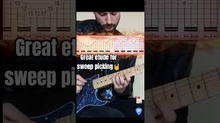 Great etude for sweep picking#sweeparpeggios #sweeppicking #guitarshred #guitartabs #guitarexercise