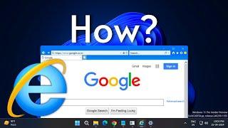 Running Internet Explorer on Windows 11 24H2