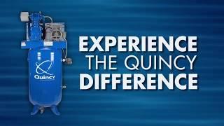 Quincy QT-5 Splash Lubricated Reciprocating Air Compressor - 5 HP, 208 Volt, 3 Phase, 80 Gallon Vert