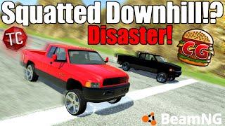 BeamNG.Drive: SQUATTED TRUCK EXTREME DOWNHILL RACING!! TC & Camodo!