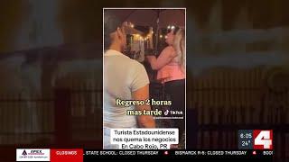 Viral videos accuse St. Louis-area woman of setting fire to Puerto Rico businesses