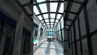 Sunkaer Customized Retractable Sunroom – Redefine Alfresco Dining Excellence!  #restaurant #sunroom