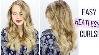 Easy Heatless Curls Hair Tutorial!