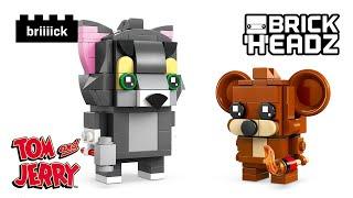 LEGO Tom & Jerry Figures BRICK HEADZ 40793 Speed Build