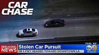 Police Chase stolen vehicle through South LA