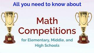 All you need to know about Math Competitions and how to prepare for them