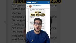 Acertos e notas no Enem para ser aprovado em med na federal! #vestibular #enem #estudos #aprovação