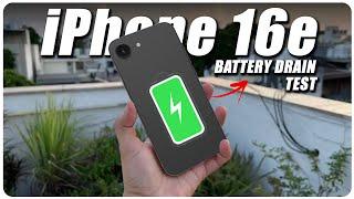 iPhone 16e battery drain test!!