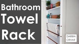 DIY Bathroom Towel Rack