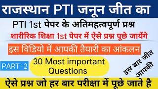 PTI 1st paper Gk 30 Questions | PTI Vacancy 2022 | Physical education most important Question Part 2