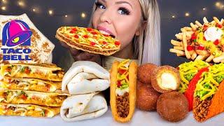 ASMR *TACO BELL* TRIPLELUPA TACO, MEXICAN PIZZA, CRUNCHWRAP SUPREME, CINNABON DELIGHTS MUKBANG 먹방