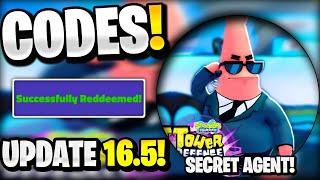 *NEW?* All Working UPDATE 16.5 CODES FOR SPONGEBOB TD! ROBLOX SPONGEBOB TOWER DEFENSE CODES