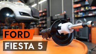 How to change a front shock strut on FORD FIESTA V JH, JD  [TUTORIAL AUTODOC]