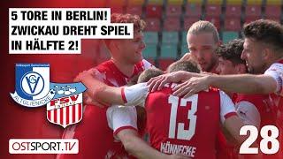 5 Tore in Berlin! Zwickau dreht Spiel in Hälfte 2: Altglienicke - Zwickau | Regionalliga Nordost