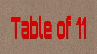 How to Learn Table of 11 From 1 to 10 | Table of 11 #short