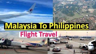 Malaysia To Philippines Flight Travel | View From Flight | Flight Takeoff & Landing | Flight Travel