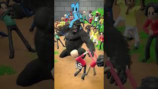 100 People VS 1 Gorilla