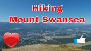 Hiking to the peak of Mount Swansea, Columbia Valley, British Columbia