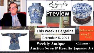 Antique Auction and Asian Art Collecting News, Bukowski Preview and Some Results