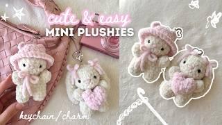 how to crochet cute bear & bunny plushie | easy amigurumi tutorial (no magic ring!)