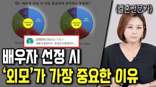 2030남녀가 배우자 선정 시 '외모'를 1등으로 보는 이유