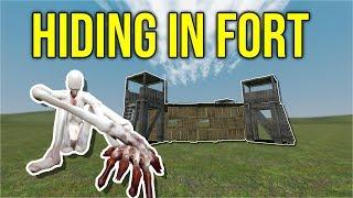 HIDING IN FORT FROM SCP-096! (gmod scp)